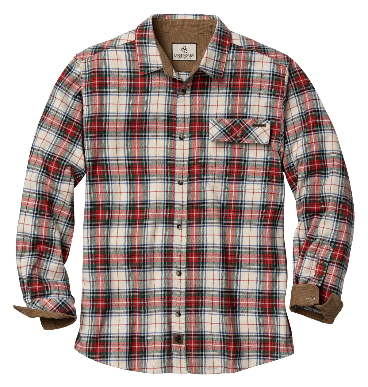 Legendary Whitetails Mens Flannel Long Sleeve Button Down 100% Cotton Shirt